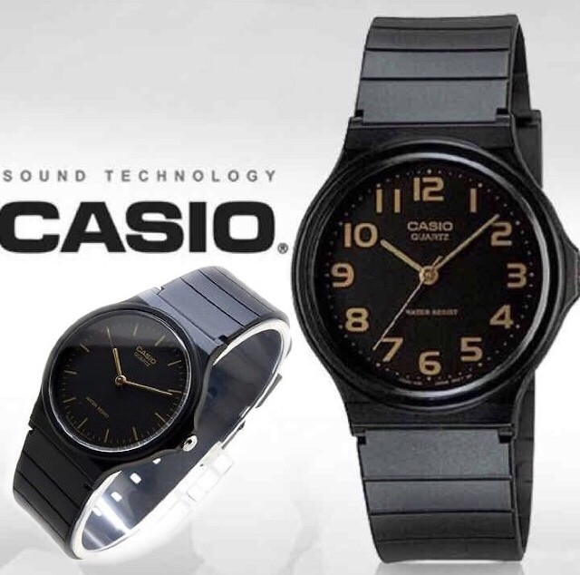 Casio チープカシオ 腕時計 ブラック ゴールド アナログ カシオ