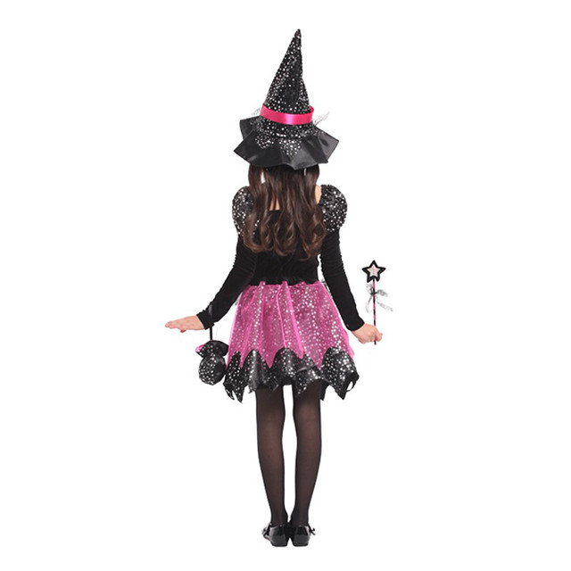 キッズハロウィン 魔女 衣装 帽子 ワンピース キャンディ袋 魔法の杖 4点セット 親子コーデ クリスマス会 帽子 女の子 魔法使い コスプレ衣装 子供 ウィッチ デビル 魔法師 手品師 ハロウィン 仮装 ドレス コスチューム キッズ 宴会 余興 忘年会 ライブ用 子供用 巫女