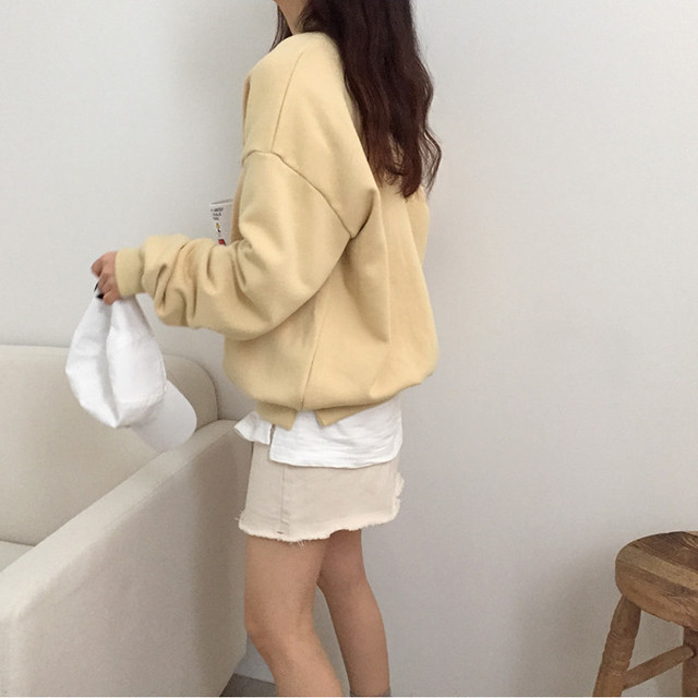 トレーナー スウェットトレーナー レディース トップス 無地 スウェット カジュアル 長袖 秋 冬 学生 通学 ママコーデ ママファッション Mh0719 Valentina210