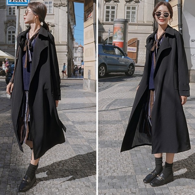 トレンチコート アウター コート レディース 英国風ジャケット 冬服 ミドル丈 長袖 ベーシック Rx0192 Raxia ラクシア
