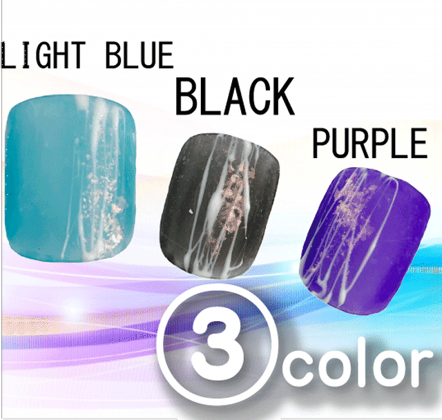 3色 つや消し スクエア ストライプ柄 ハンドメイドネイルチップ10本セット 黒色 紫色 水色 ジェルネイル ハンドメイドネイル チップ通販ポータルサイトn Market