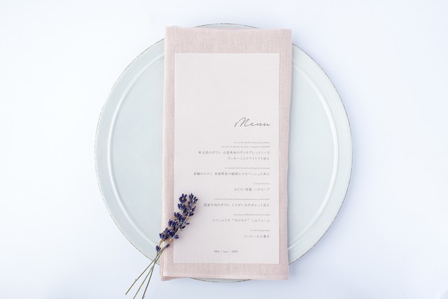 Sample 送料無料 メニュー For Wedding トレーシングペーパー Capitano Design