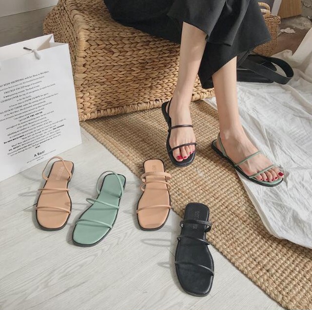 フラット サンダル おしゃれ 夏 人気 4色 Nikkihouse