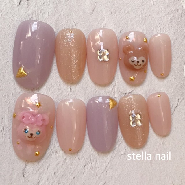 ネイルチップ くまネイル ネイルチップ Stella Nail