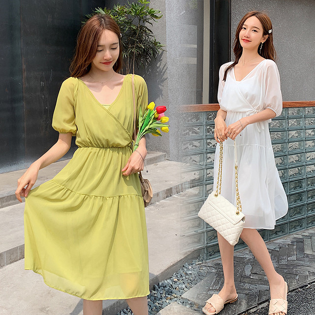 新品 サマーシフォンスカート セット きれいめ ドレス ワンピース 夏物 チュニック ワンピース レギンス スカート サロペット ローライズ スパッツ エプロンワンピ 授乳服 ロングトレーナー ジャンパースカート オールインワン ロング丈tシャツ A