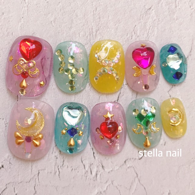 ネイルチップ セーラームーンネイル セーラームーン ネイルチップ Stella Nail