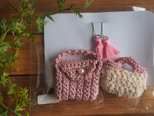 Hananoのドール用小物セット 鞄2個 ピアス Otthon