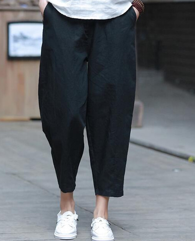 Top Mode パンツ ボトムス リネンテーパードパンツ レディース リネン パンツ 無地 リラックスパンツ 麻 亜麻 麻混 タック ゆったり ロング テーパード レディース レトロ ラフ ゆったり お呼ばれ ブラック 黒 ネイビー オフホワイト イエロー ニッチ Bitter 映え クール