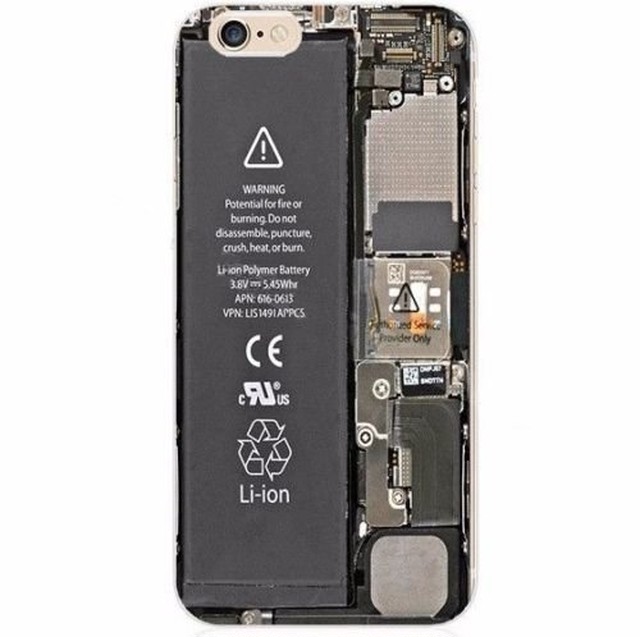 スマホケース Iphone 6s シリコン アイフォン ケース アイホン カバー バッテリー柄 ａｄｆ