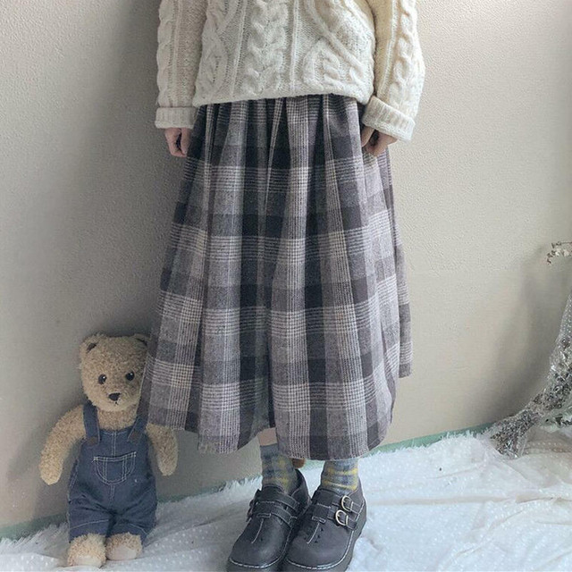 スカート レディース ガーリー チェック柄 レトロ フレア Aライン ロングスカート カジュアル 可愛い 大人可愛い 大人女子 デイリー デイリー使い お出かけ おでかけ デート 女子会 ママ友会 春 Officewalaa オフィスワラア レディースファッション スタイル