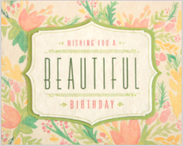 Good Paper 誕生日グリーティングカード Beautiful Birthday Glendale