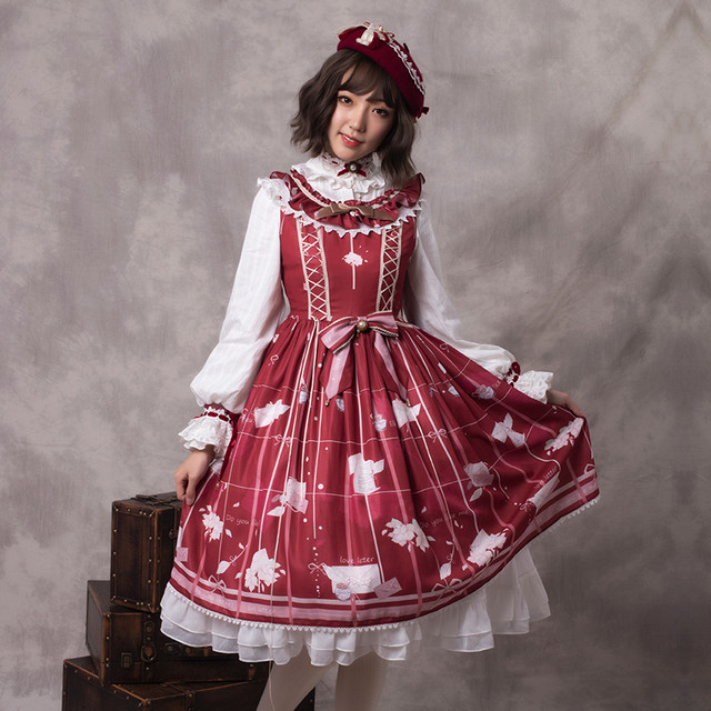 ロリータワンピース ロリィタ Lolita お茶会 デート イベント 春 夏 秋 冬 ロリ ノースリーブ Xxs Xs S M L Xl Xxl Xxxlノースリーブ Xxs Xs S M L Xl Xxl Xxxl レッド Mintcat