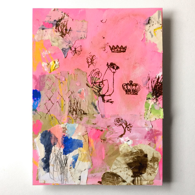 門馬則雄 18 The Crown キャンバスボードにアクリル絵具 Mixed Medea 33 3 24 2cm 額付 44 4 35 4cm 乙画廊 Otogallery