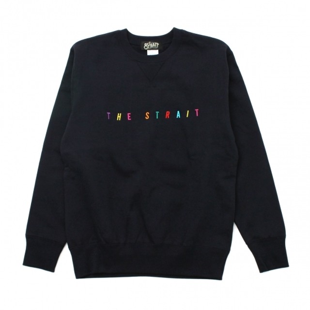 MULTI COLOR LOGO CREW SWEAT #NAVY