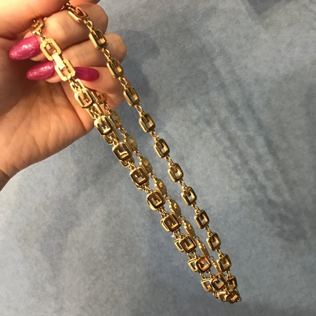 新作割 Givenchy モチーフ ロングチェーンネックレス ジバンシィ Necklace Accessory メンズ レディース アクセサリー ブランド J Marmie Vintage Select