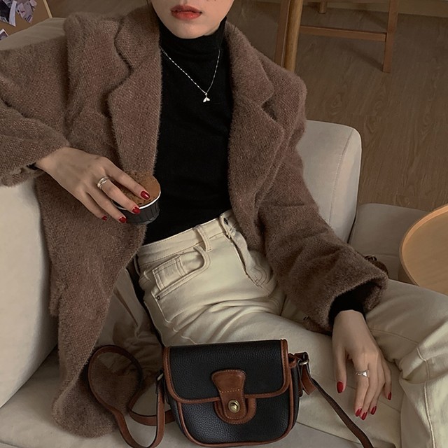 〈カフェシリーズ〉韓国風ウールジャケット【Korean wool jacket】