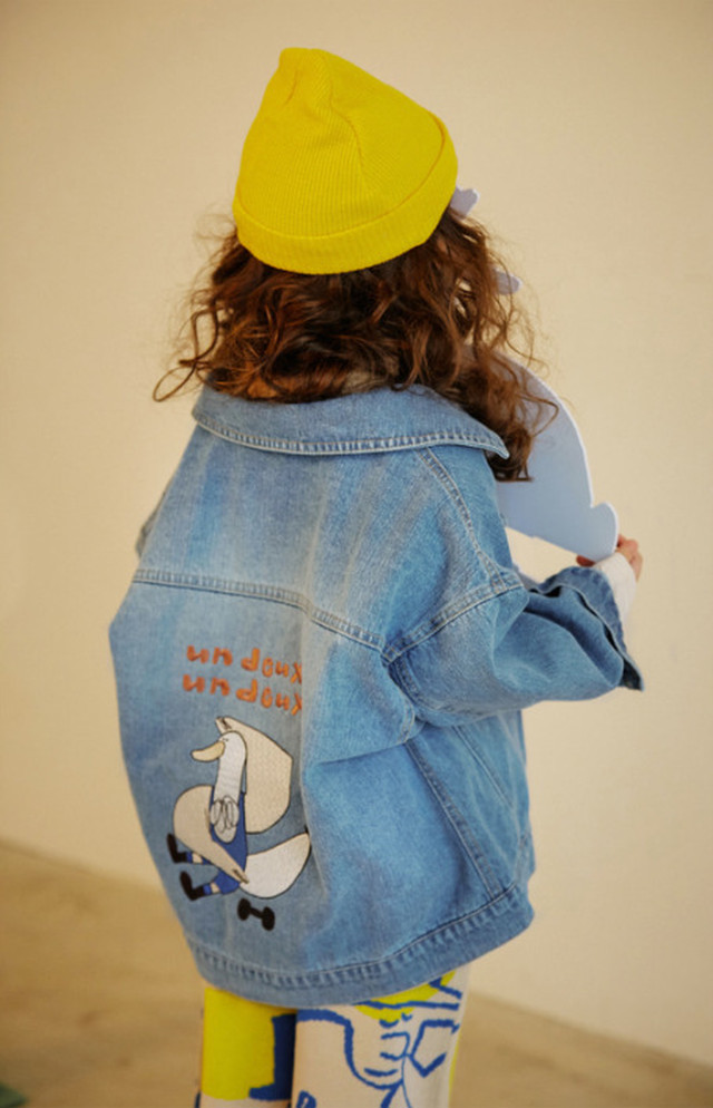 送料無料 パックプリントデニムジャケット キッズ ベビー セレクトショップ Kama Lei 海外子供服 ベビーウェア キッズウェア 子供服通販