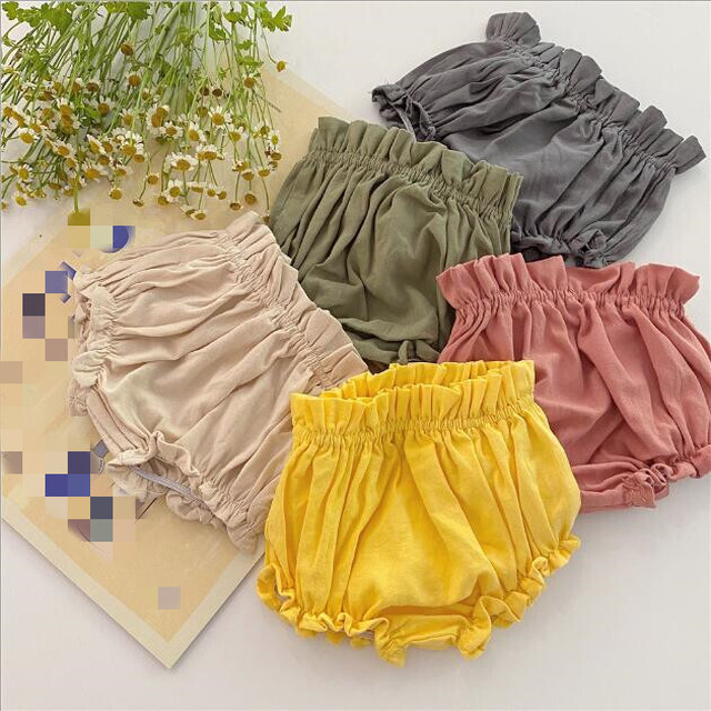 ５色ラインナップ ベビーバルーンパンツ 格安 人気新品 子供服 短パン ショートパンツ 男女兼用 可愛い ベビー服 5色66 こどもふくririmi