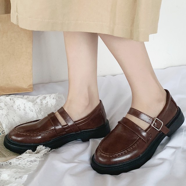 国内発送 ローファー レディース オックスフォード 厚底 パンプス ローヒール 歩きやすい 通学 靴 黒 クラシック くつ マニッシュ Infini Arc En Ciel