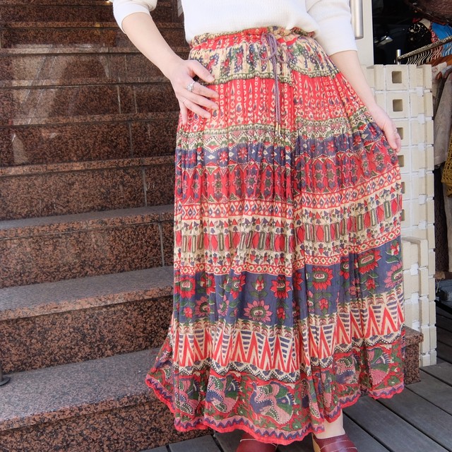 Vintage Indian Cotton Skirt ヴィンテージ インド綿 スカート Big Time ヴィンテージ 古着 Bigtime ビッグタイム