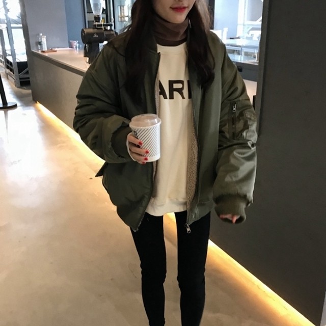 ブルゾン ジャンパー レディース アウター リバーシブル ボア Ma1 ジャケット カジュアル コート 韓国 トレンド 秋冬新作 秋冬 秋色 秋服 秋冬sale 暖か ゆったり ブルゾン ジャンパー Leaflower 001 リーフラワー レディースファッション専門店