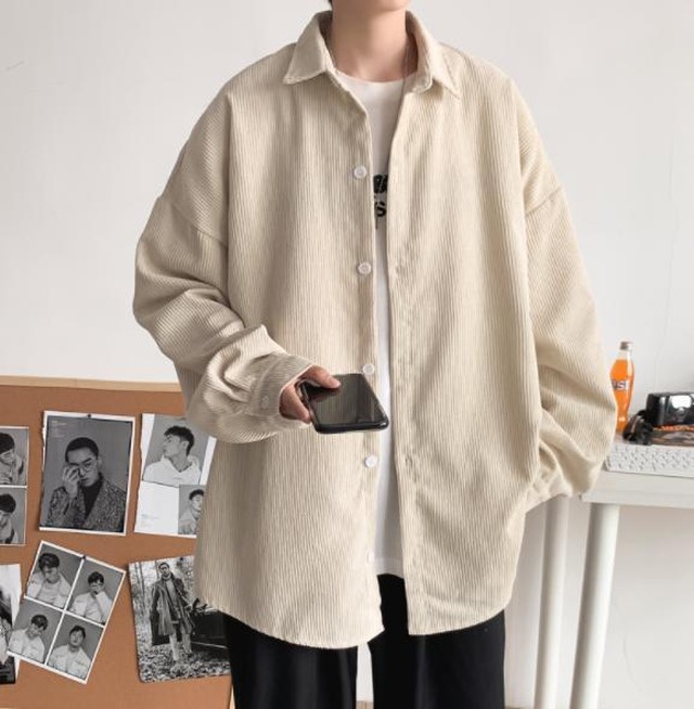 送料無料 ワイルドコーデュロイシャツ 秋冬 香港風 メンズファッション通販 Shoplight