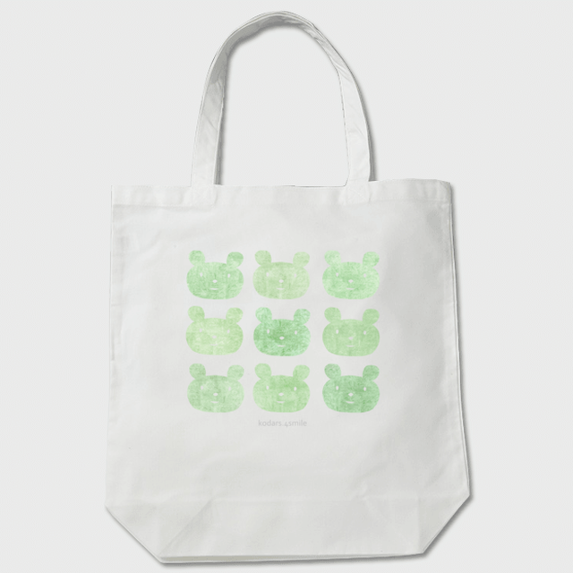 白 トートバッグ Tote Bear03 2 L 033 Kodars 4smile