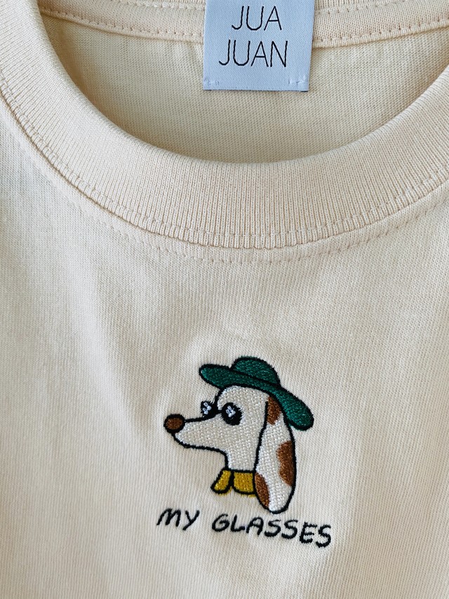 犬さん刺繍 Tシャツ ご希望のサイズ 受注販売します Jua Juan