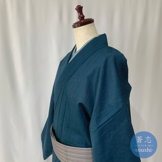 男物 夏物 着物 正絹 リユース 46 蒼志 Soushi