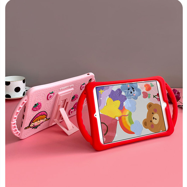 送料無料 Ipad 10 2インチ 第7世代 19 ケース アイパッド カバー タブレットpc シリコンケース スタンドタイプ デコいちご かわいい Nextcase