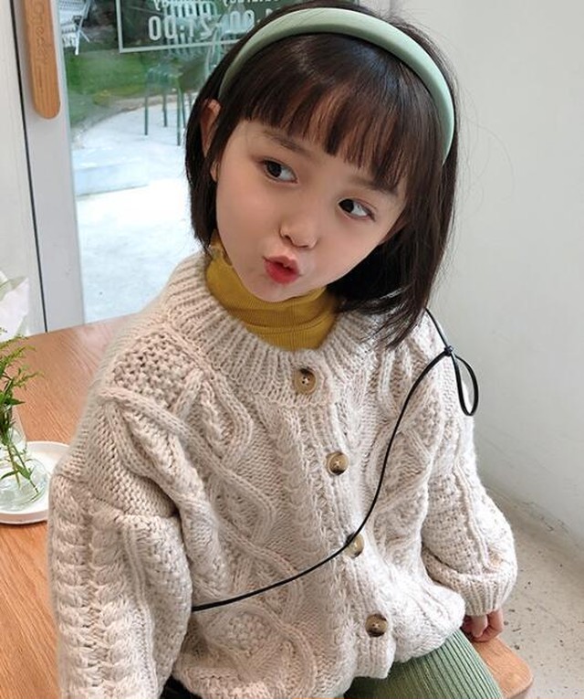 キッズ あみあみカーディガン 韓国子供服 男の子 男女兼用 冬物 長袖 ニット Syanu Shop子供服 韓国子供服 韓国ベビー服 キッズベビー