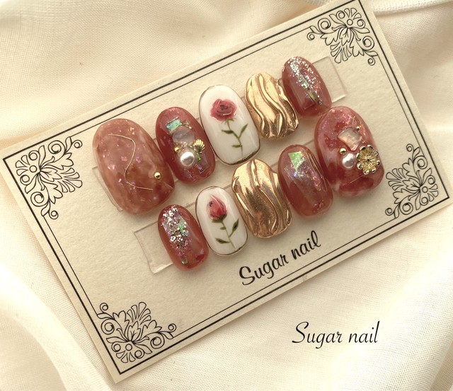 再販2 ガーリーネイルチップ Sugar Nail
