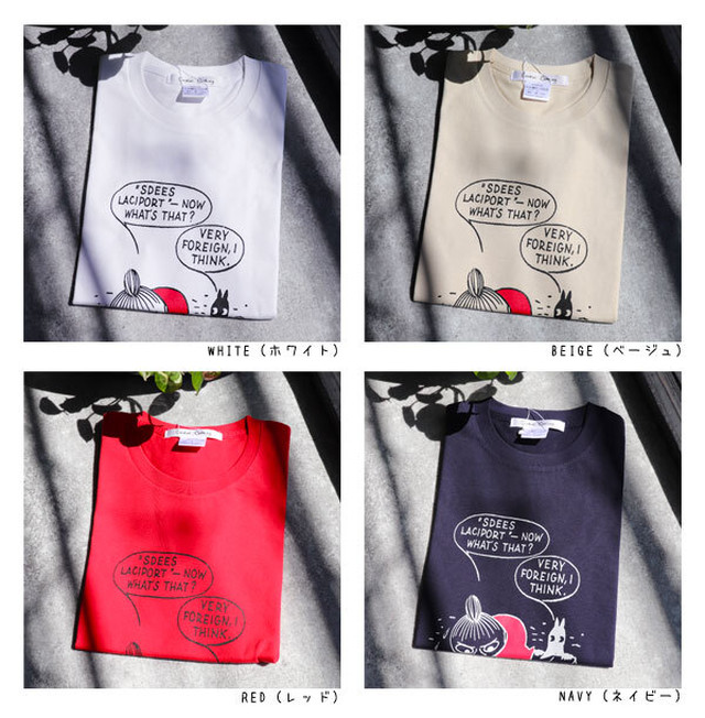 日本製 Moomin ムーミン レディース リトルミィ 綿100 プリント Uネック Tシャツ 半袖 カットソー Cordialclothing Luxzunderwear