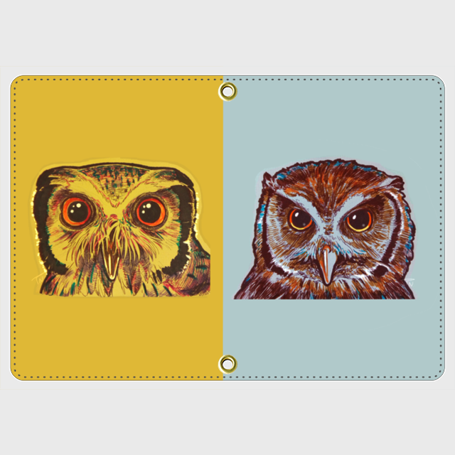 アフリカオオコノハズク スピックスコノハズク パスポートケース Mameowl