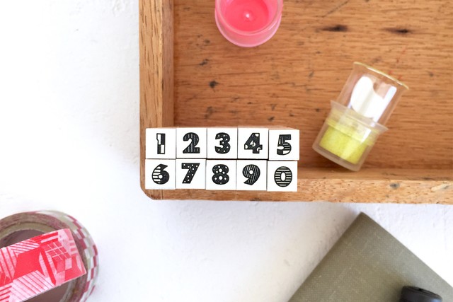 いろいろデザイン 数字スタンプセット ただのやまもと文具店