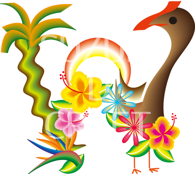 ハワイ花文字 大文字 J Suzuki D Craft