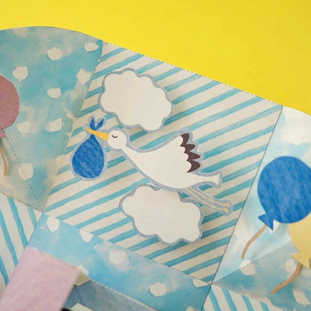 性別発表サプライズ ジェンダーリビールbox 男の子用 紙あそび製作所pepal ペパル