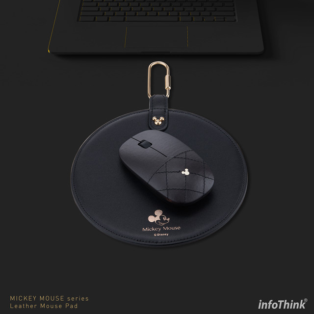 Infothink ワイヤレスマウス Wireless Mouse レザー Leather ディズニー Disney ミッキーマウス Mickey Mouse ブラック 光学マウス Black Iwm 100 Mkl Black E Qualia イークオリア