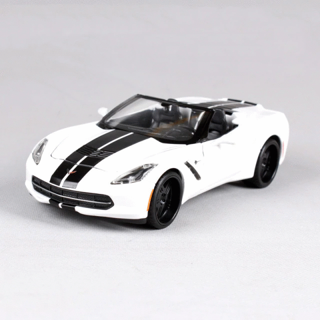 1 24 シボレー コルベット Chevrolet Corvette アメリカンスポーツカー 白 ホワイト ミニカー ダイキャストカー モデルカー コレクション Hachinohe Base 1518