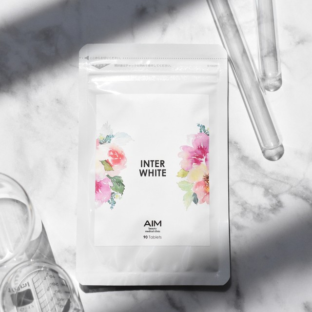 INTER WHITE インターホワイト【定期便】 皮膚科医監修美白サプリ グルタチオン L-シスチン ニコチン酸アミド ビタミンE ビタミンC