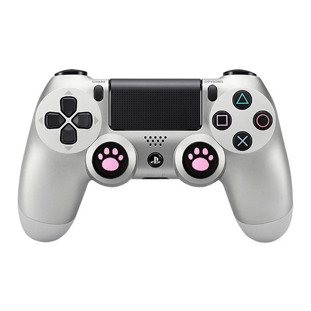 アナログスティックカバー Ps3 Ps4 Xbox One 360 コントローラ 交換用 猫 ネコ 肉球 ピンク2個 白２個セット Concon