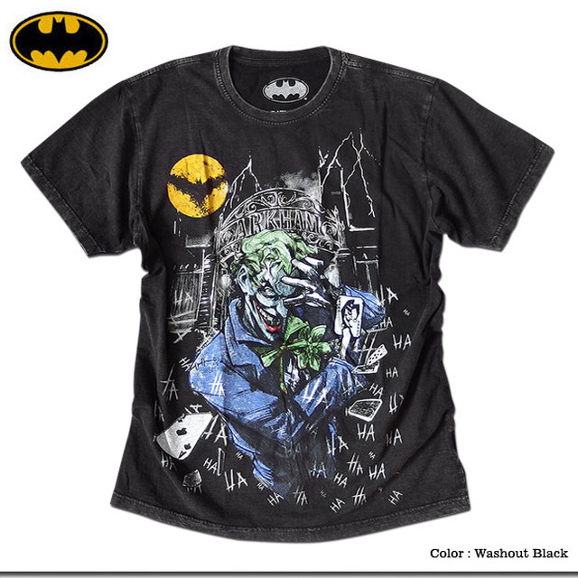 大人気アメコミ バットマンシリーズの悪役 ジョーカー が迫力あるハードウォッシュ加工プリントtシャツ Wristwatch By ラポールショッピング