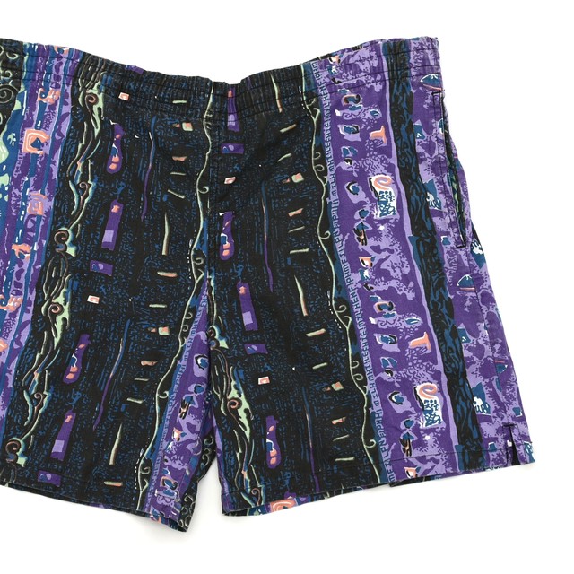 90's PALMWAVE geometric pattern shorts