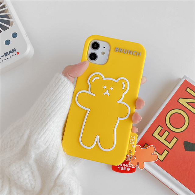 クマ カラフル シンプル シリコンケース Iphoneケース かわいい ゆるい すまほのけーすショップ