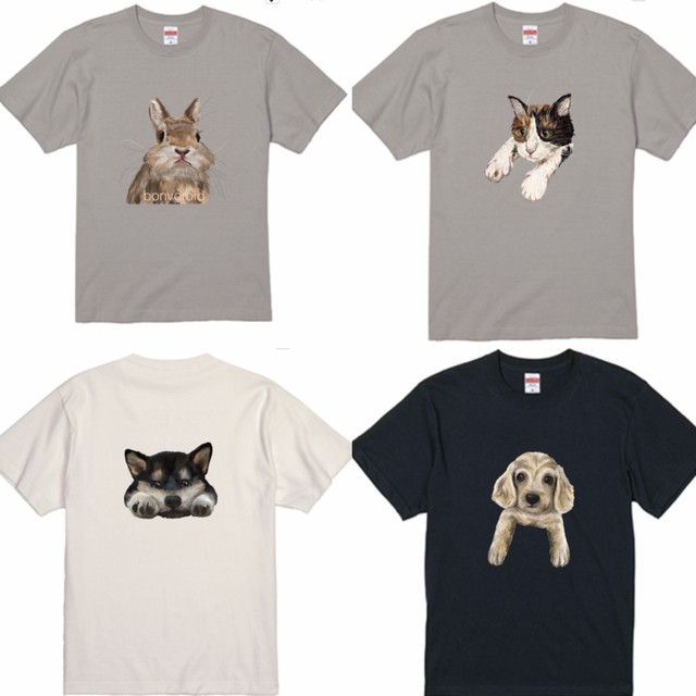 レディース メンズtシャツ 前面or背面 親子リンクコーデ 家族お揃いｔシャツ Bonvoroid Art Shop