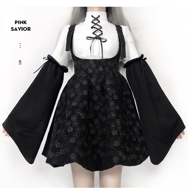 ストラップスカート スカート 地雷 地雷系女子 可愛い 韓国 韓国ファッション 渋谷 渋谷ファッション サブカルチャー Nonnonnine