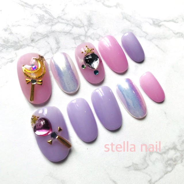 ネイルチップ セーラームーン ネイル ネイルチップ Stella Nail