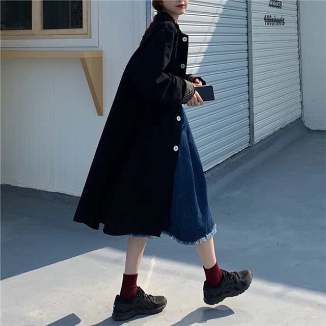 ミドル丈 チェスターコート 無地 オーバーサイズ ドロップショルダー 大きめボタン ライトアウター カジュアル メンズライク レディース デート アウター 大人可愛い 10代 代 30代 40代 取寄 発送目安14 21日営業日 Laff Store 会社情報 納期の確認をお願い