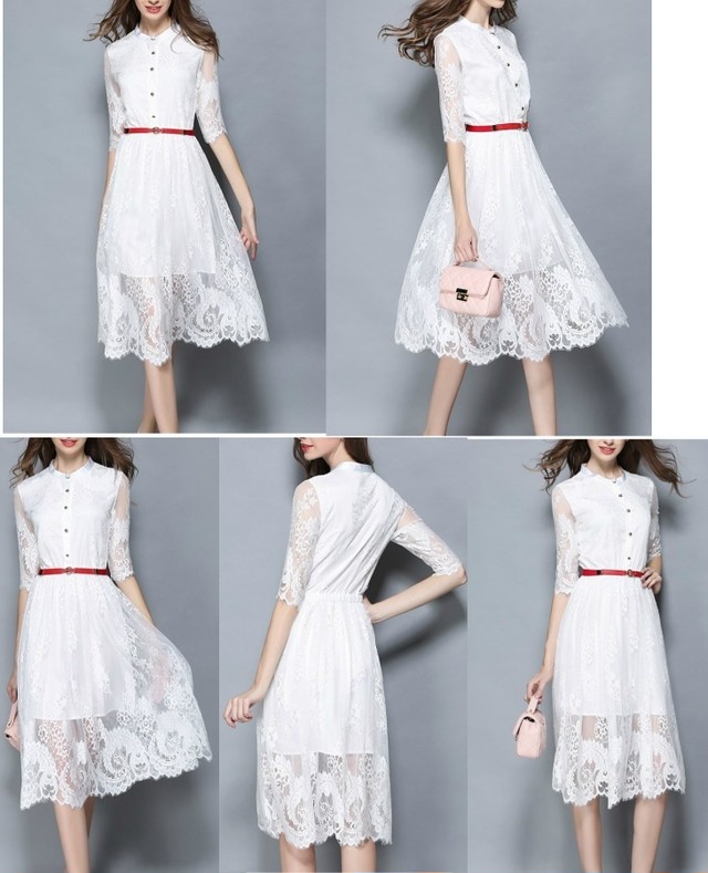 無料ダウンロード白 ワンピース 膝丈 人気のファッショントレンド