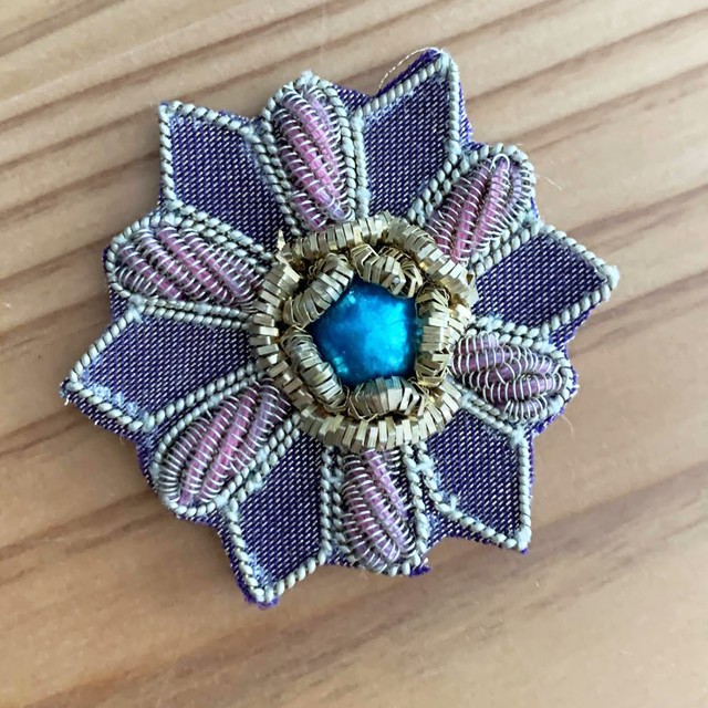 金モール刺繍ワッペン No.15(30年近く前にインドより輸入)